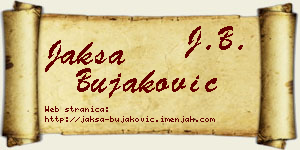 Jakša Bujaković vizit kartica